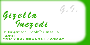 gizella inczedi business card